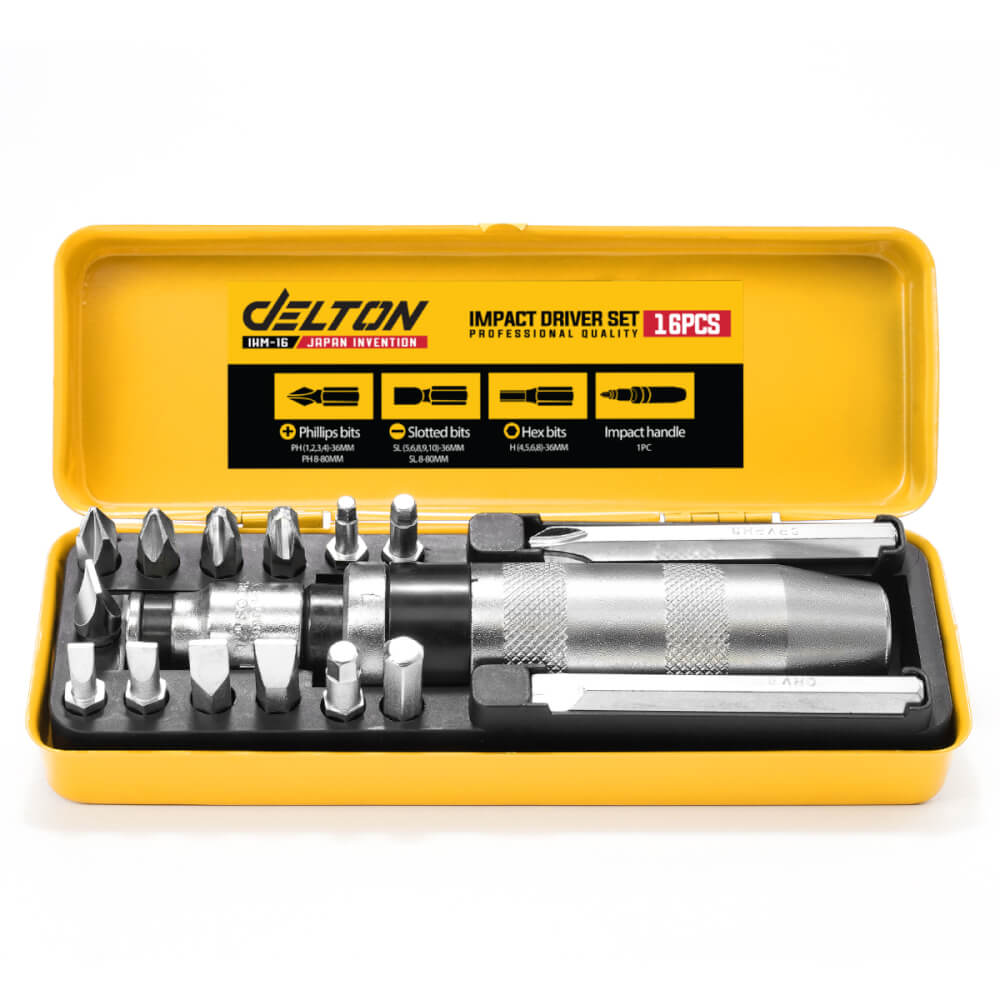 ชุดไขควงตอก DELTON รุ่น IHM-16 16 ชิ้น